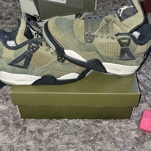 Jordan Kids Olive and Black Sneakers